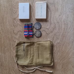 WWII medals with pouch